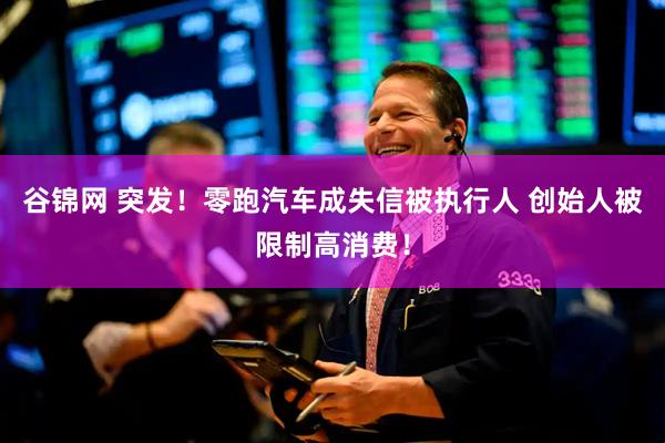 谷锦网 突发！零跑汽车成失信被执行人 创始人被限制高消费！