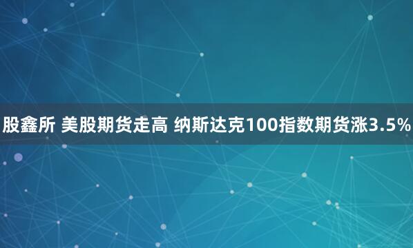 股鑫所 美股期货走高 纳斯达克100指数期货涨3.5%